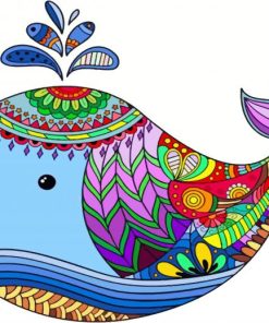 Mandala Whale paint by number