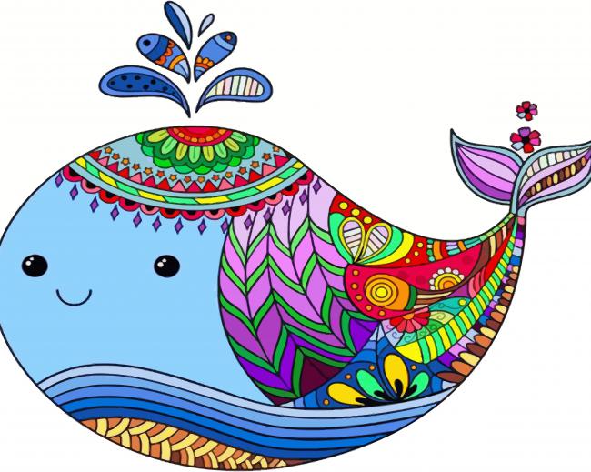 Mandala Whale paint by number