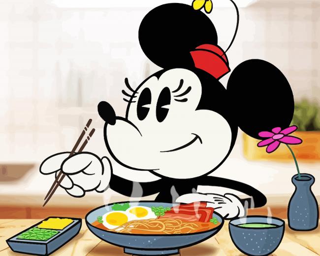 Minnie Mouse Eating paint by number