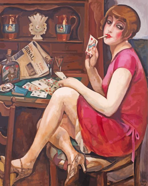 Woman Smoking Gerda Wegener paint by number