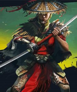 Aesthetic Samurai Woman paint by number
