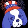 American Patriotic Puppy Dog paint by number