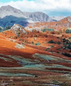 Autumn Langdale Pikes paint by number
