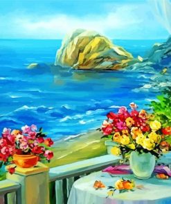 Balcony Coast View paint by number