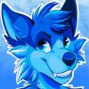 Blue Fox Art paint by number