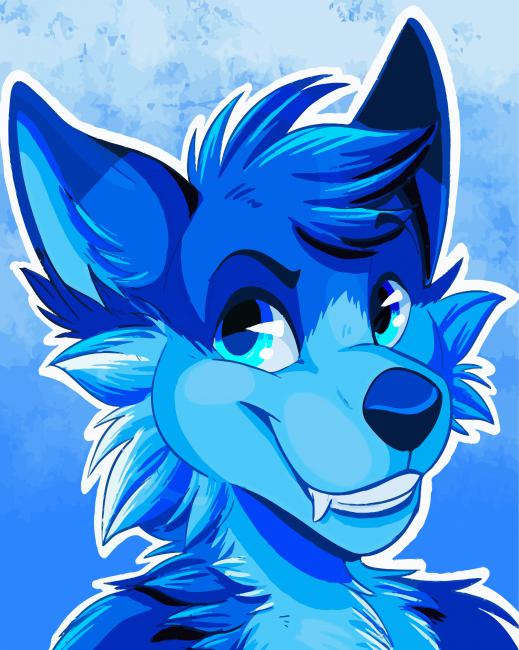 Blue Fox Art paint by number