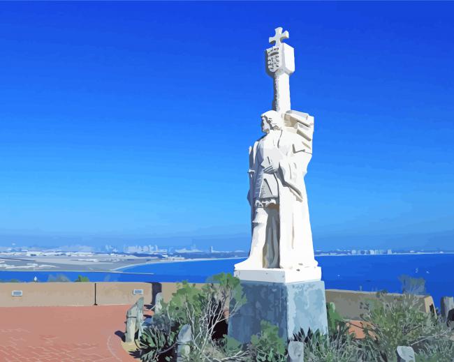 Cabrillo National Monument Coronado Island paint by number