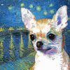 Chihuahua Van Gogh paint by number