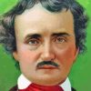 Close Up Edgar Allen Poe paint by number