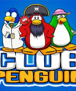 Club Penguin Poster paint by number