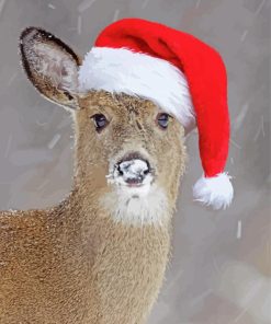 Deer Wearing A Hat paint by number
