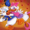 Donald And Daisy Kiss paint by number