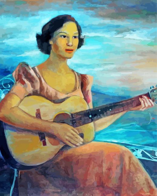 Filipino Guitarist paint by number