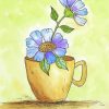 Flowers In Teacup paint by number