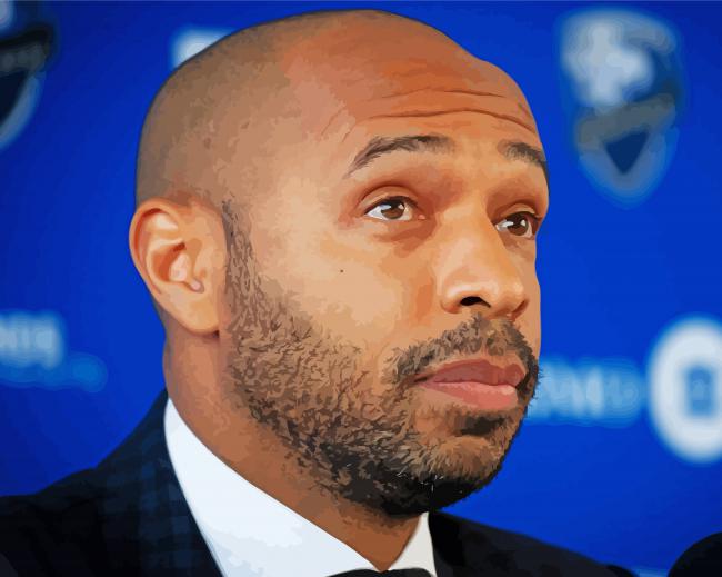 French Coach Thierry Henry paint by number