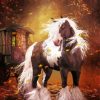 Gypsy Vanner In Autumn paint by number