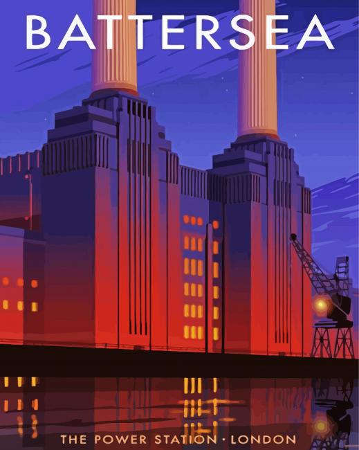London Battersea Power Station Poster paint by number