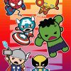 Marvel Chibi Superheroes paint by number