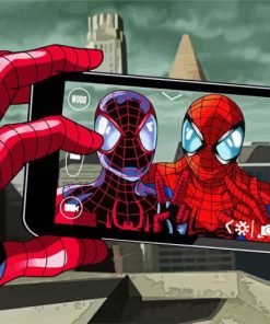 Marvel Spider Man Selfie paint by number