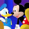 Mickey And Duck Animation Characters paint by number