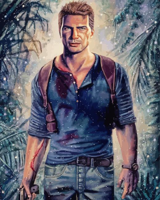 Nathan Drake Uncharted paint by number