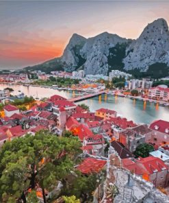 Omis Old Town paint by number