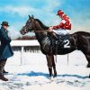Riding Horse In Snow Art paint by number
