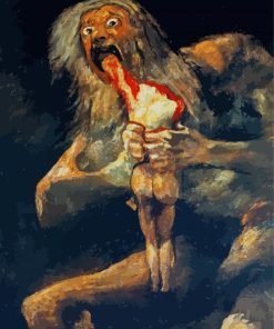 Saturn Devouring His Son paint by number