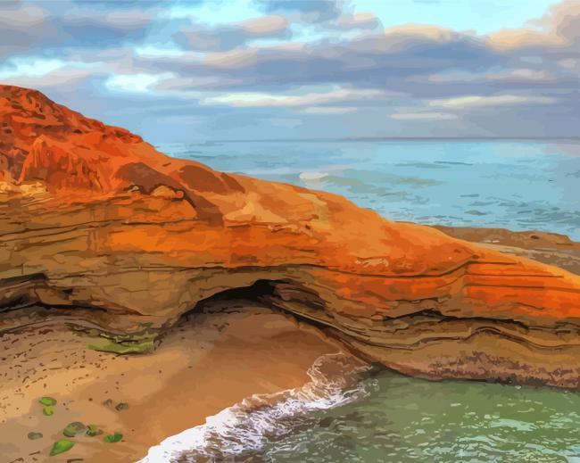 Sunset Cliffs San Diego paint by number