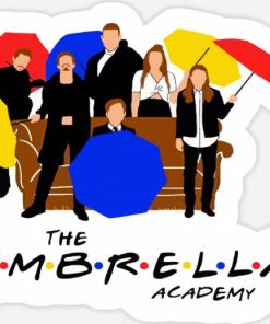 The Umbrella Friends paint by number