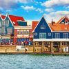Volendam Buildings In Netherlands paint by number