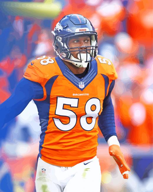 Von Miller American Football Player paint by number