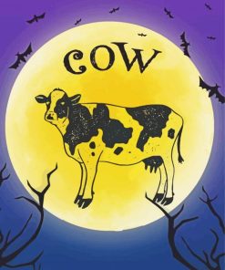 Aesthetic Halloween Cow paint by number