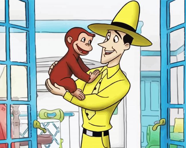 Cute Curious George Mr paint by number