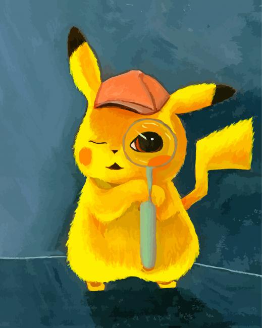 Detective Pikachu paint by number
