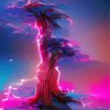 Fantastic Lightning Tree paint by number