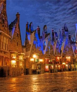 Hogsmeade At Night paint by number
