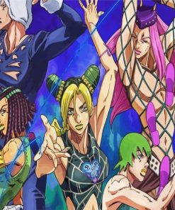 Jojo Stone Ocean Characters paint by number