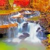 Landscape Tropical Waterfall paint by number