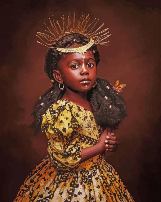 Little Black Princess paint by number