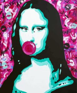 Pop Art Mona Lisa Bubblegum paint by number