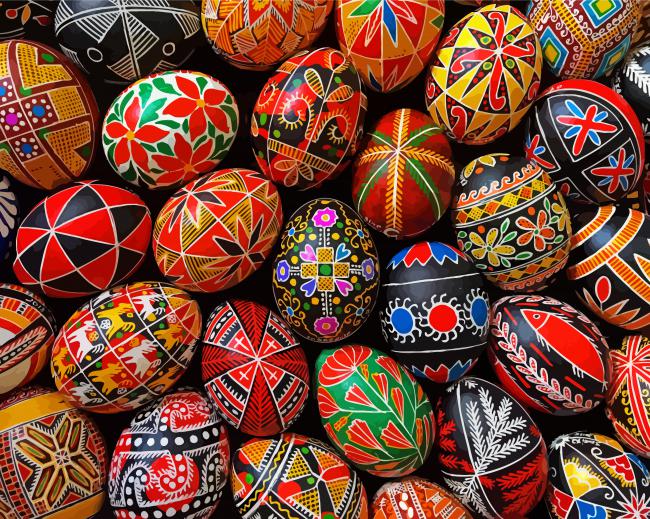 Ukrainian Easter Eggs paint by number