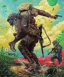 82nd Army Art paint by number