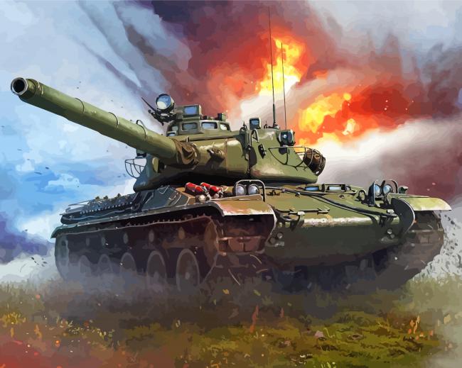 AMX 30 Tank War paint by number