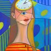 Abstract Woman With Clock paint by number