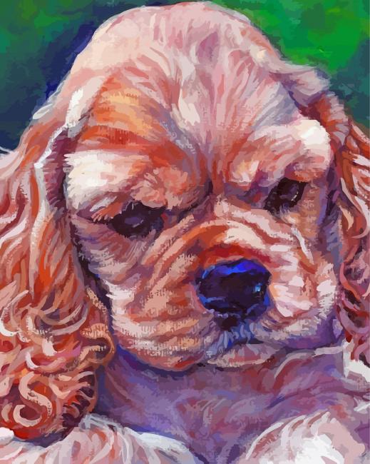 Aesthetic American Cocker Spaniel Art paint by number