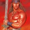 Arnold Schwarzenegger Conan The Barbarian paint by number