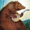 Bear Playing Mandolin paint by number