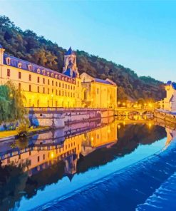 Brantome Abbey France paint by number
