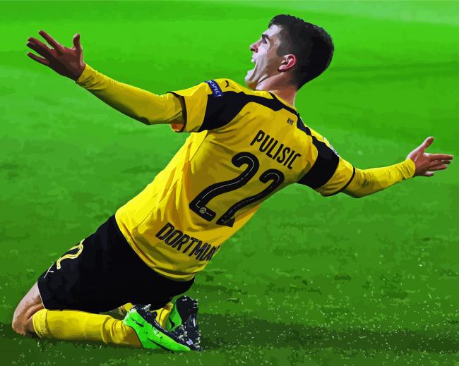 Christian Pulisic BVB Player paint by number